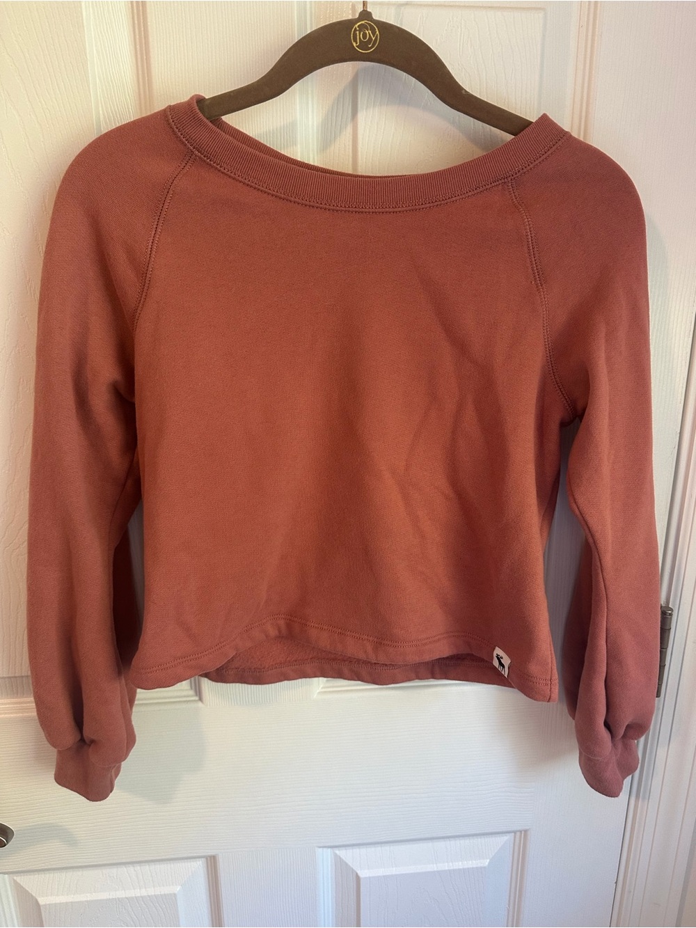 abercrombie kids rust crewneck sweatshirt